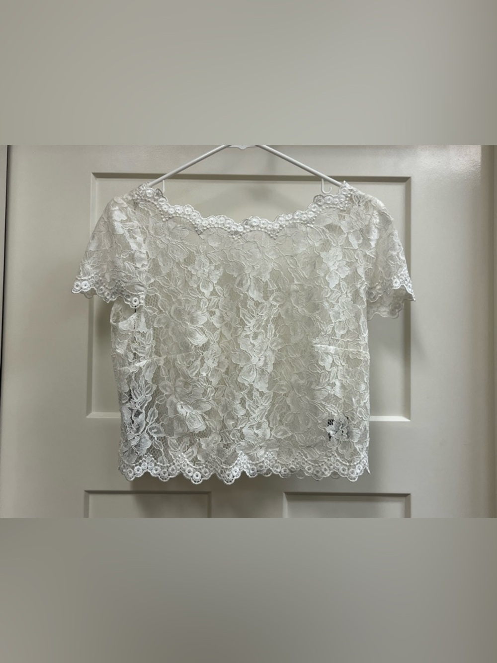 NWT Tadashi Shoji Lace Topper - L